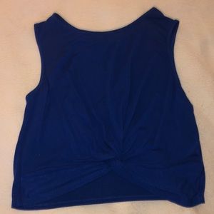 Blue cropped top